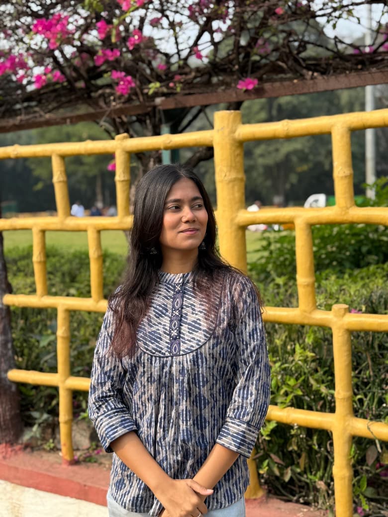 Pink and Orange Floral Printed Sleeveless Tunic/Co-ord Set.